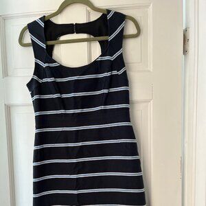 Ann Taylor Blue & White Stripe Sheath Dress Size 2